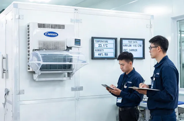 Carrier psychrometric climate appliance testing