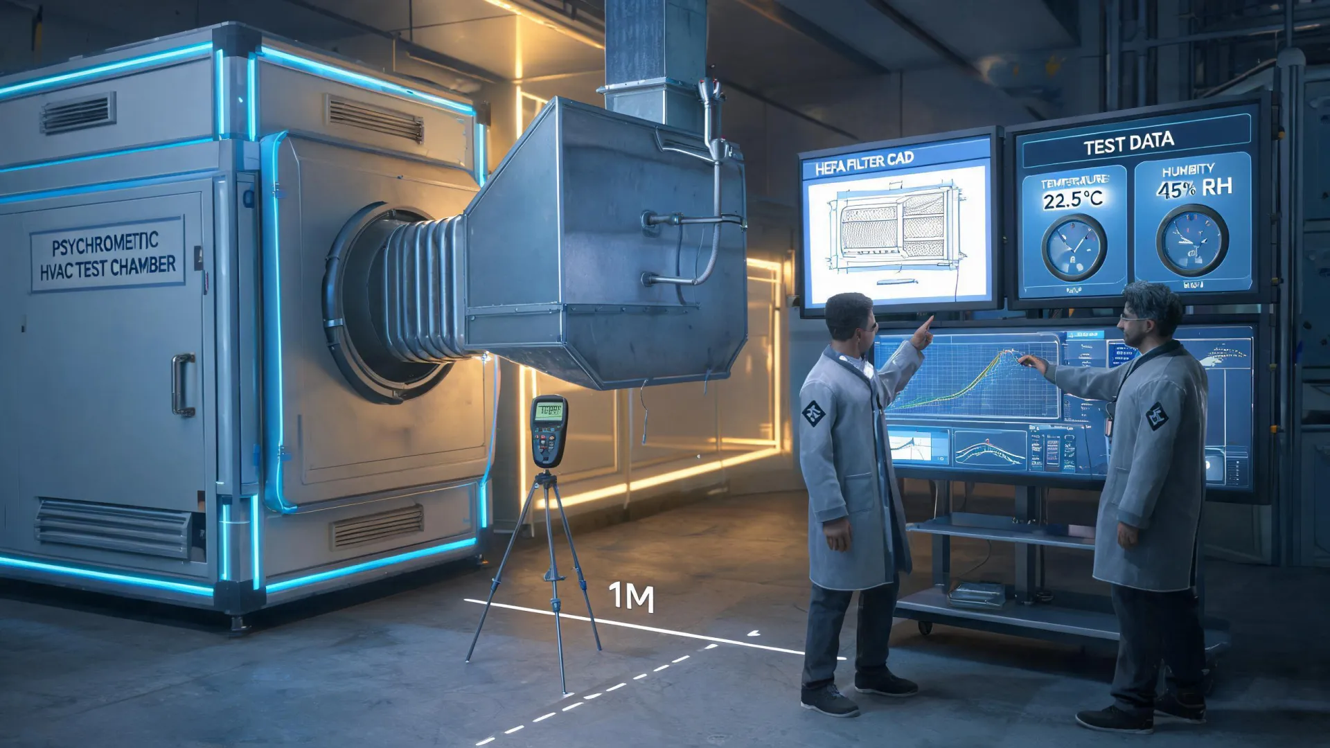 Carrier psychrometric chamber and air purifier lab